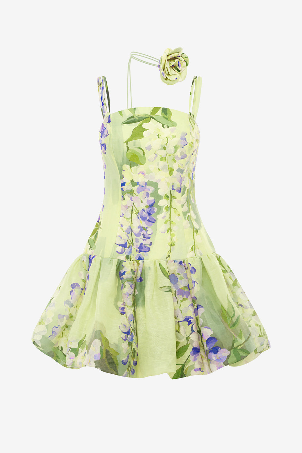 Exclusive LEO LIN Lorena Puff Mini Dress - Wisteria Print
