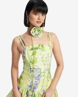 Lorena Puff Mini Dress - Wisteria Print Dress Mini