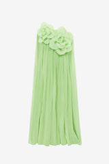 Jaclyn Draped Floor Length Dress - Juniper Green Dress Maxi