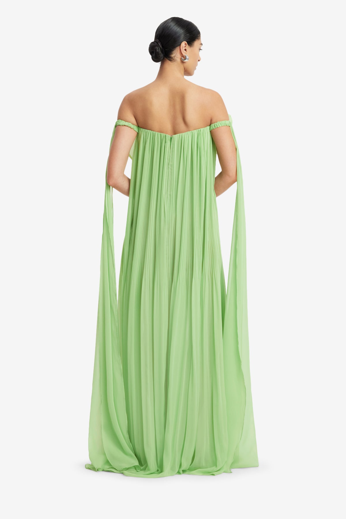Jaclyn Draped Floor Length Dress - Juniper Green – LEO LIN