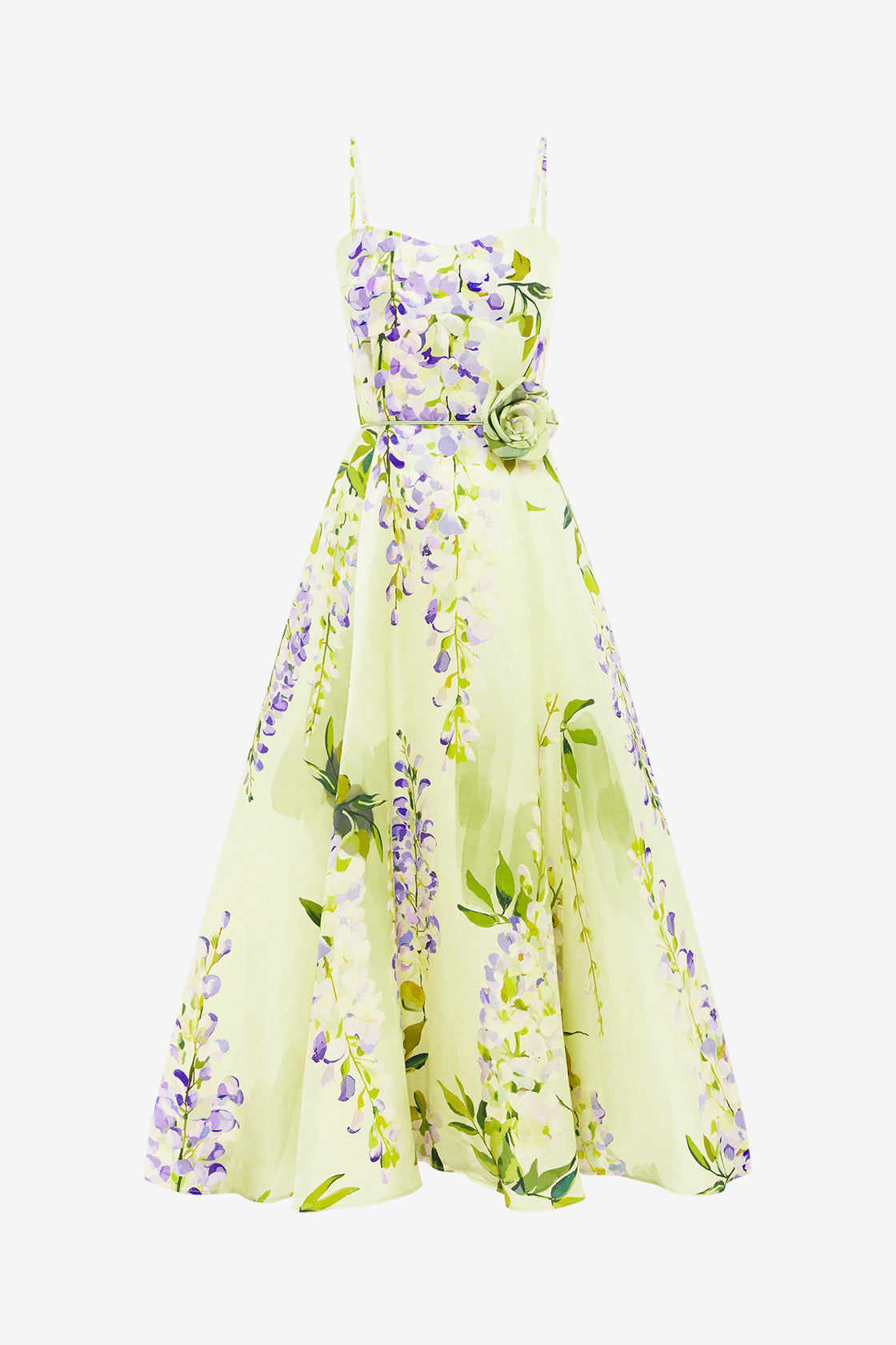 Mariela Midi Dress - Wisteria Print LEO LIN Mariela Midi Dress - Wisteria Print LEO LIN