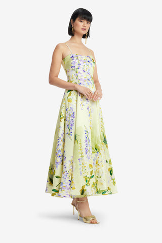 Exclusive LEO LIN Mariela Midi Dress - Wisteria Print