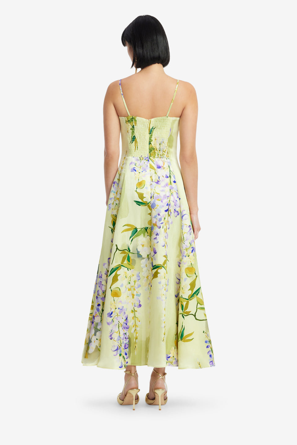 Exclusive LEO LIN Mariela Midi Dress - Wisteria Print