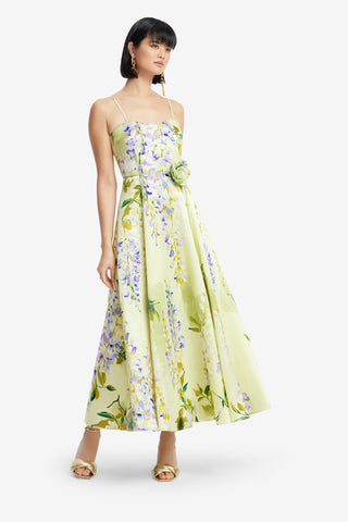Exclusive LEO LIN Mariela Midi Dress - Wisteria Print