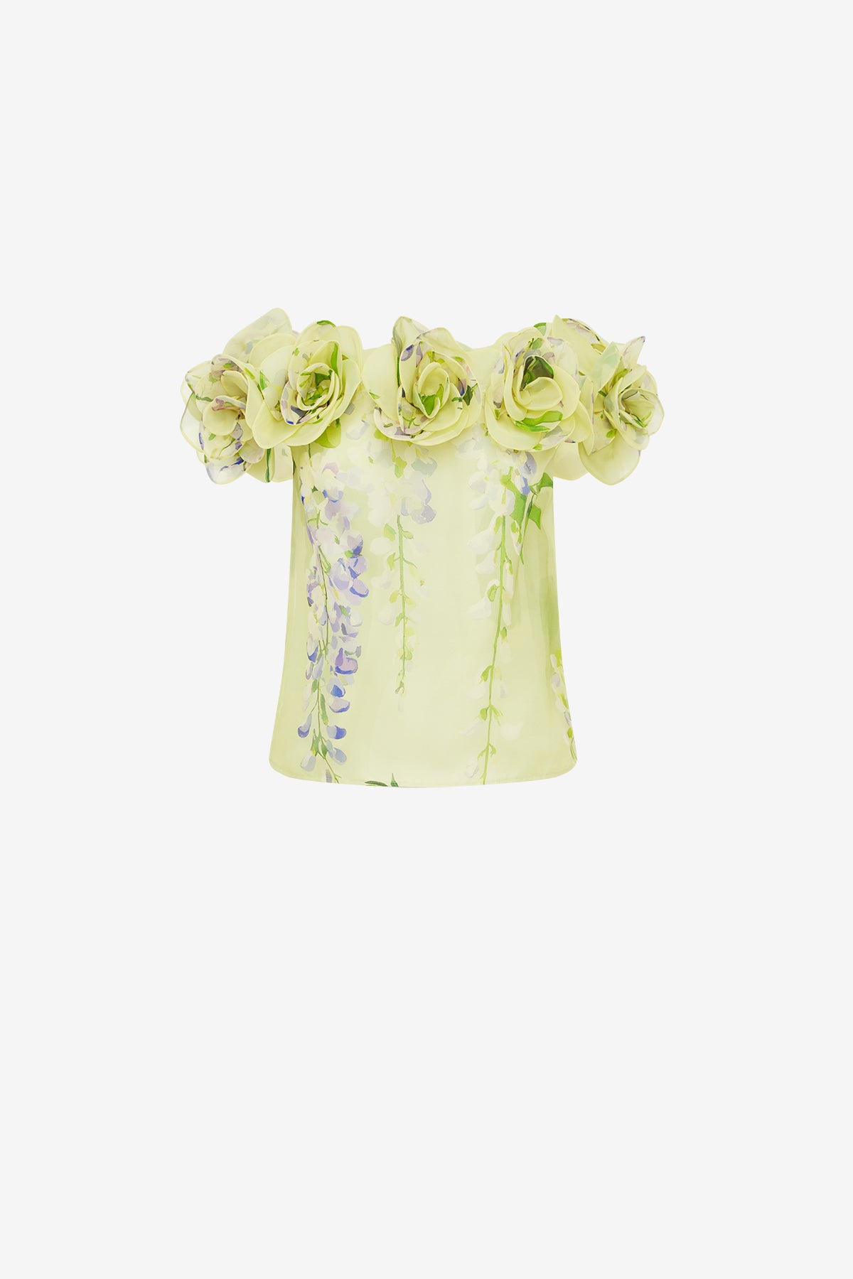 McKayla Off-Shoulder Top - Wisteria Print – LEO LIN
