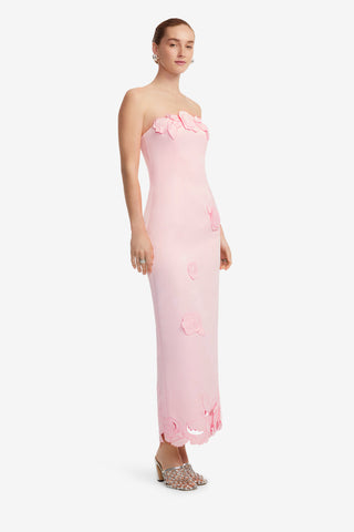 Exclusive LEO LIN Rayna Appliqué Bustier Maxi Dress - Blush Pink