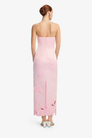 Exclusive LEO LIN Rayna Appliqué Bustier Maxi Dress - Blush Pink