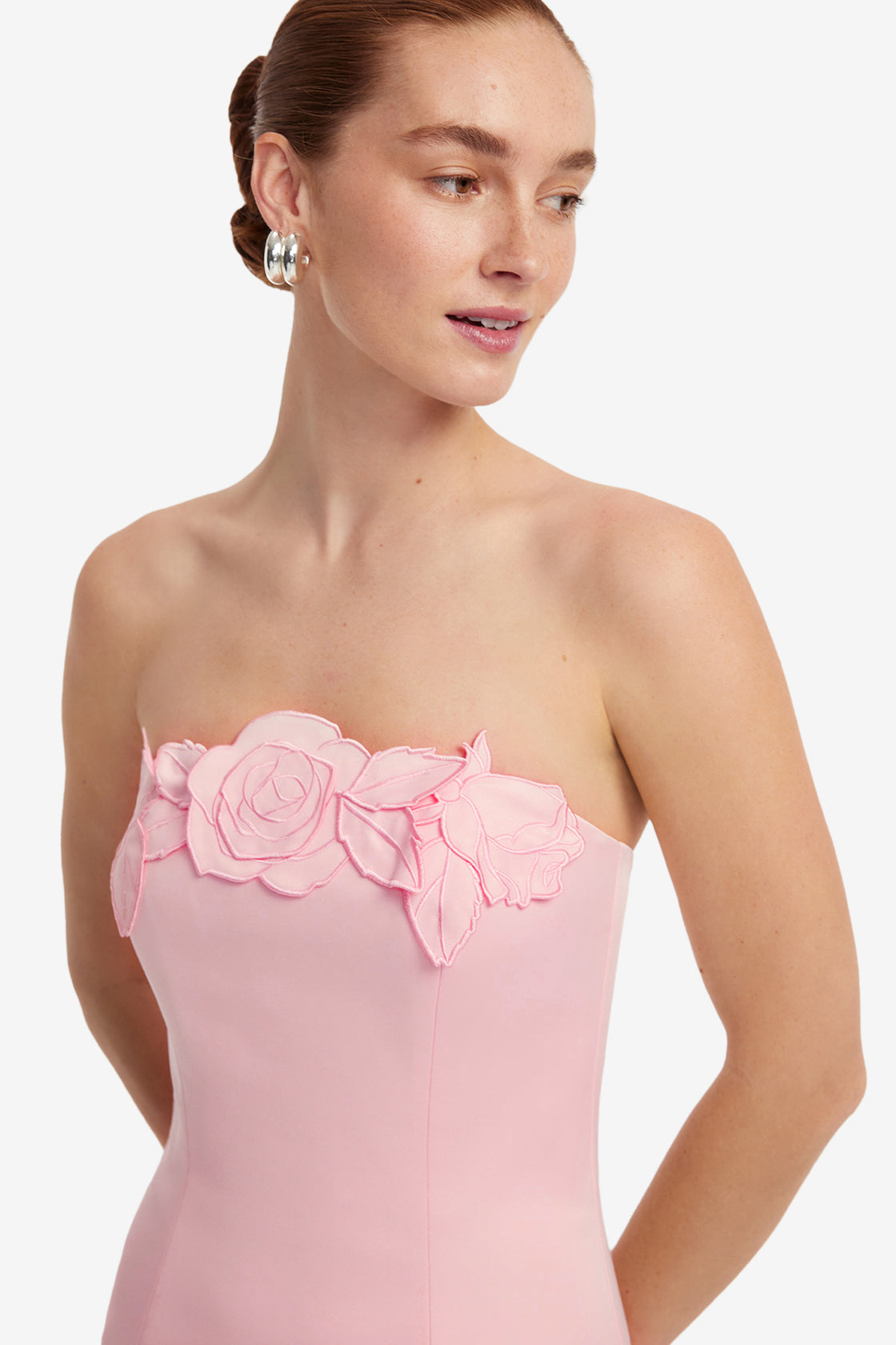 Exclusive LEO LIN Rayna Appliqué Bustier Maxi Dress - Blush Pink