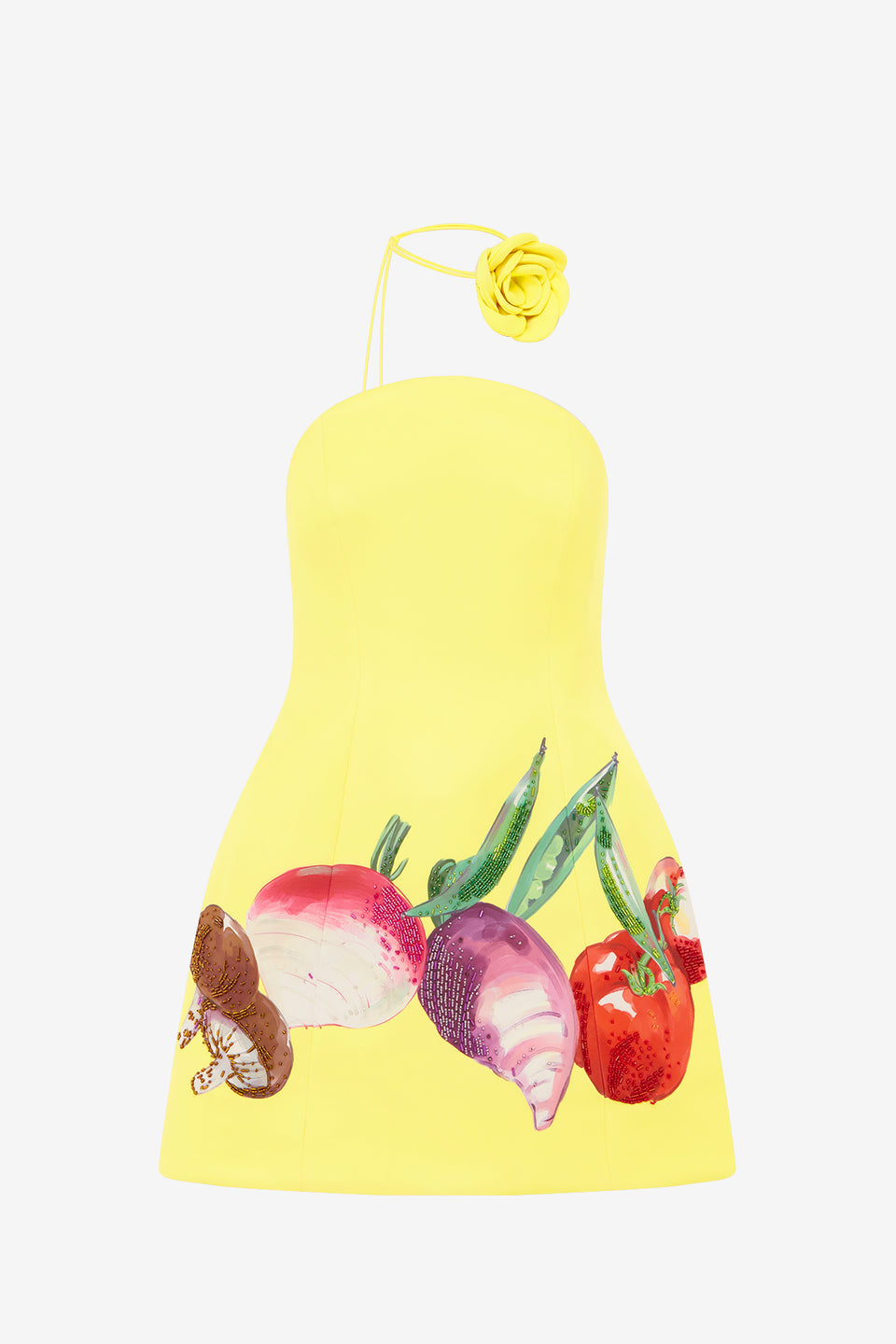 Exclusive LEO LIN Zaria Bustier Mini Dress - Harvest Print