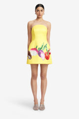 Zaria Bustier Mini Dress - Harvest Print Dress Mini
