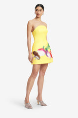 Zaria Bustier Mini Dress - Harvest Print Dress Mini