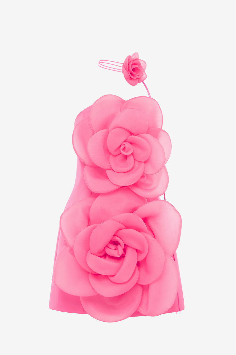 Exclusive LEO LIN Floret Mini Dress - Fuchsia