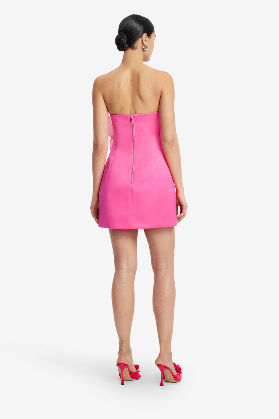 Exclusive LEO LIN Floret Mini Dress - Fuchsia