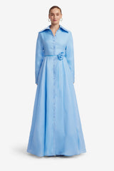 Josephine Silk Gown - Pastel Blue Dress Maxi