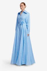 Josephine Silk Gown - Pastel Blue Dress Maxi