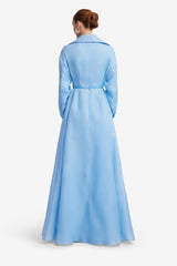 Josephine Silk Gown - Pastel Blue Dress Maxi
