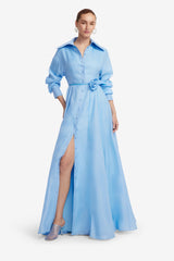 Josephine Silk Gown - Pastel Blue Dress Maxi