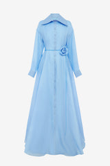 Josephine Silk Gown - Pastel Blue Dress Maxi