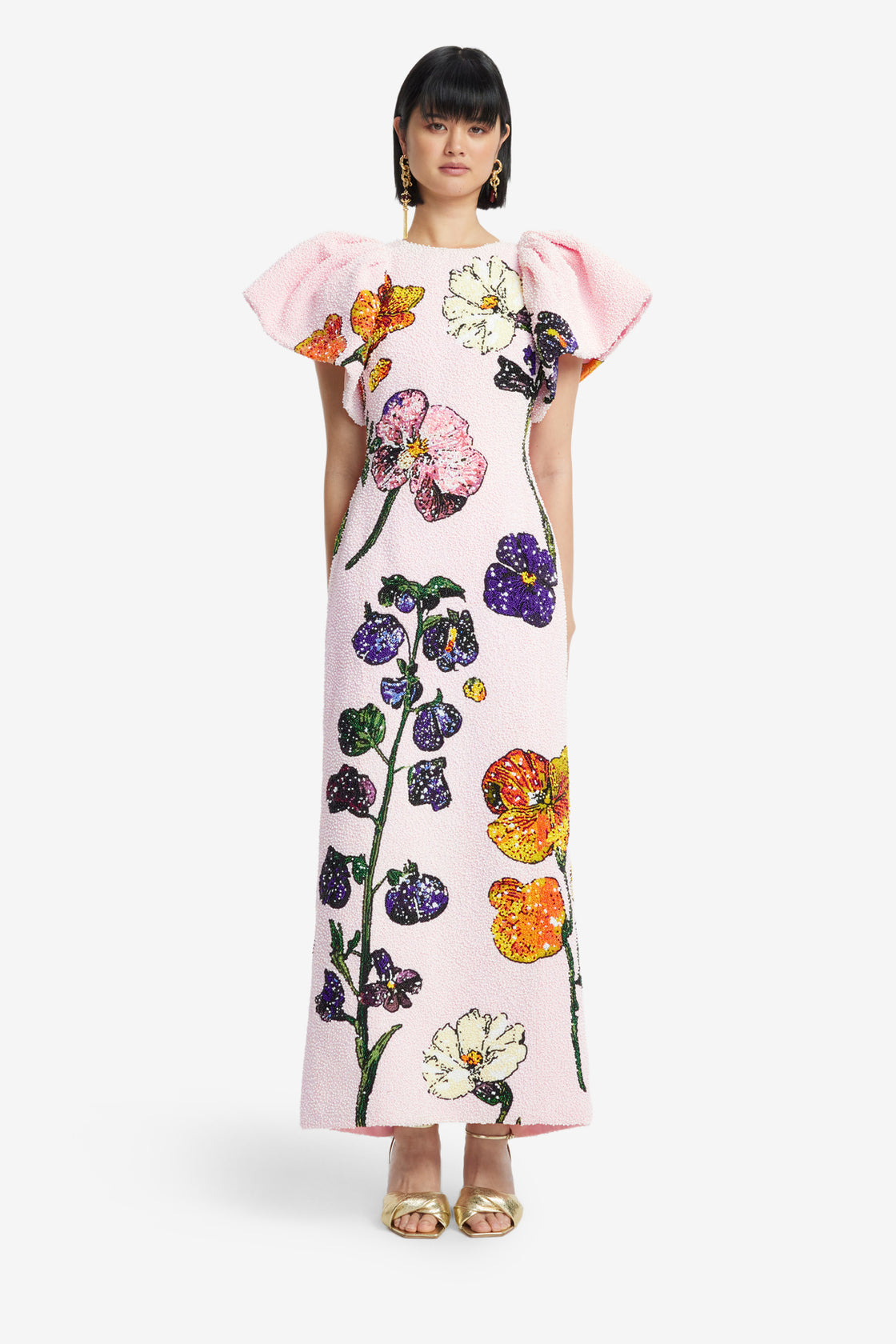 leo lin lucinda dress Lucinda sequined crpe satin cocktail dress in green - Leo Lin