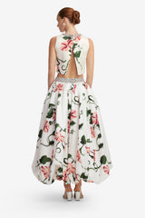 Iris Embellished Top - Vine Print in Snow Tops