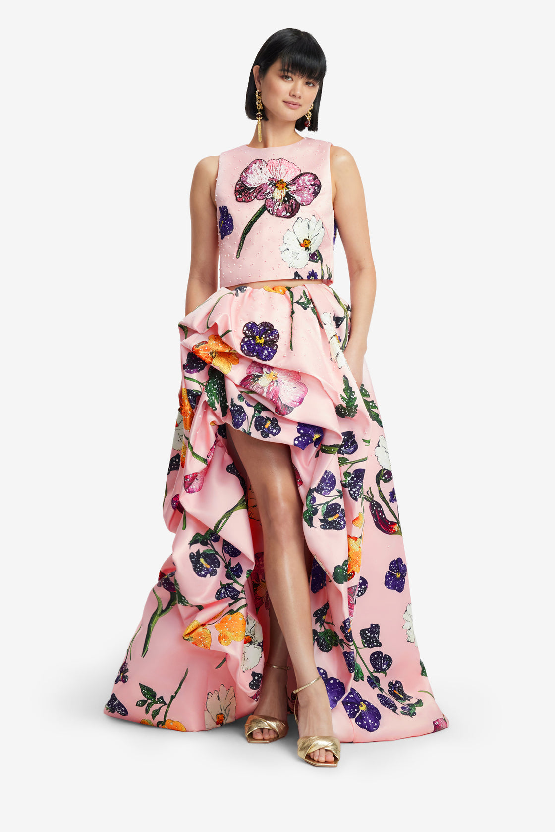 Exclusive LEO LIN Iris Embellished Top - Wildbloom