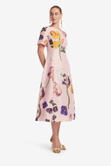 Caroline Short Sleeve Midi Dress - Wildbloom Dress Midi