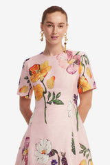 Caroline Short Sleeve Midi Dress - Wildbloom Dress Midi