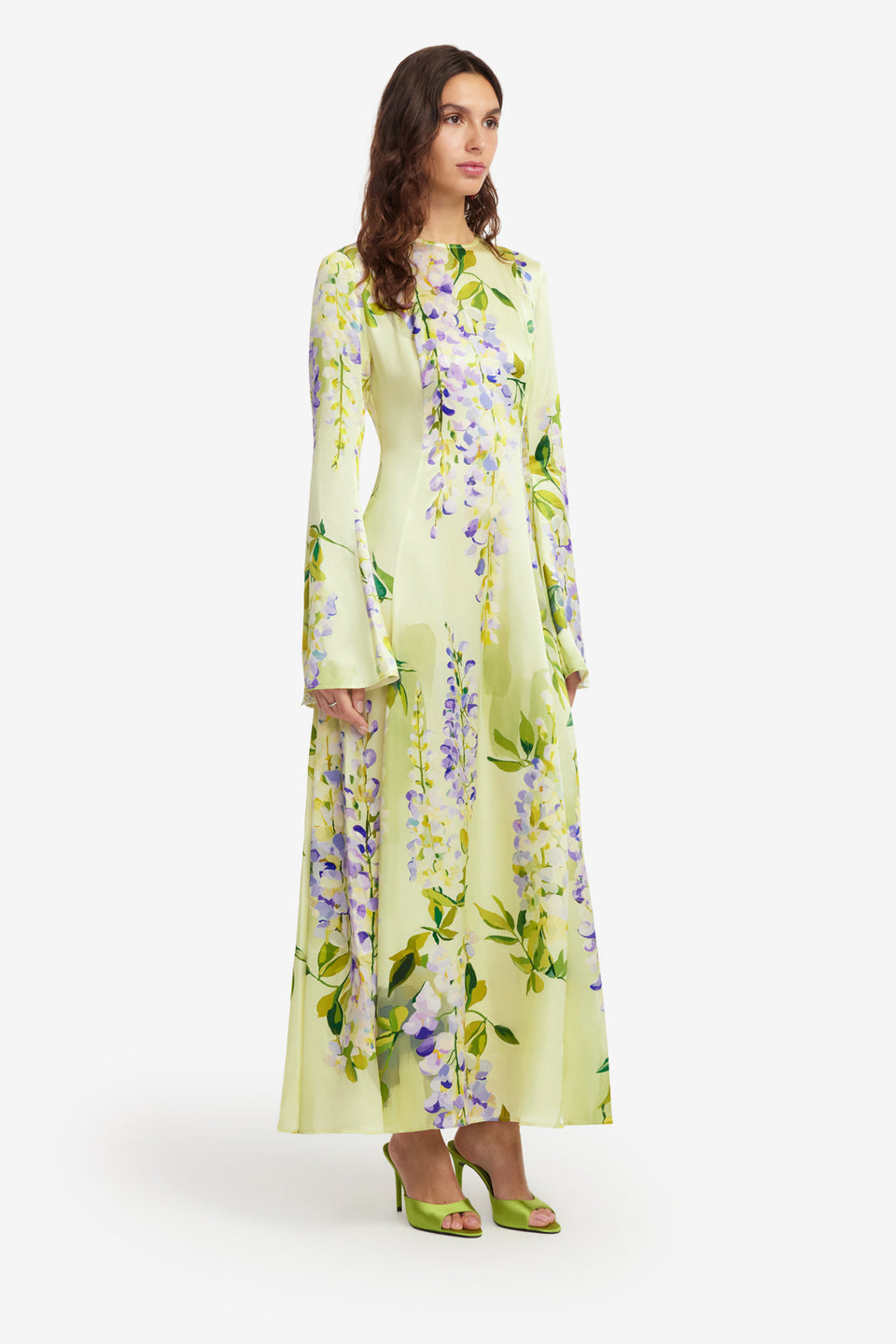 Exclusive LEO LIN Francesca Maxi Dress - Wisteria Print