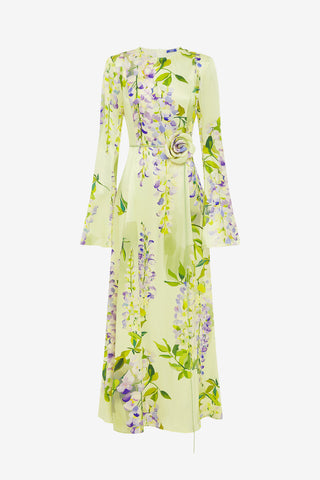 Exclusive LEO LIN Francesca Maxi Dress - Wisteria Print