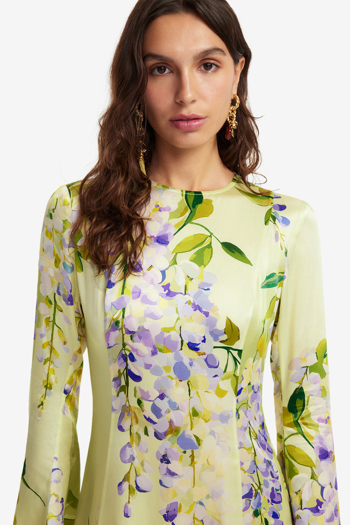 Exclusive LEO LIN Francesca Maxi Dress - Wisteria Print