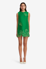 Yvonne Appliqué Mini Dress - Verdant Dress Mini