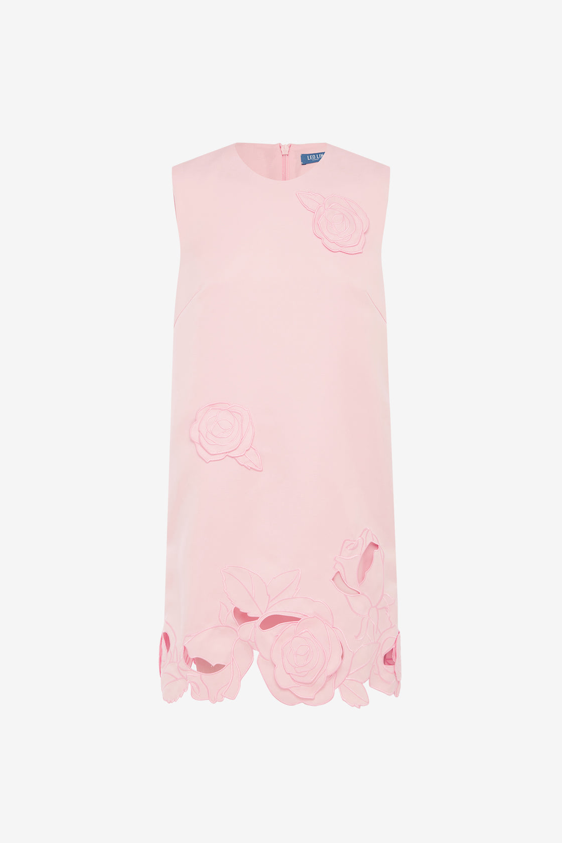 Exclusive LEO LIN Yvonne Appliqué Mini Dress - Blush Pink
