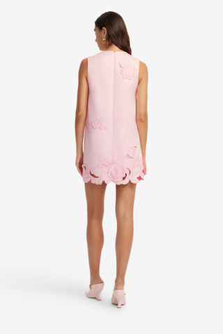 Exclusive LEO LIN Yvonne Appliqué Mini Dress - Blush Pink