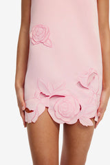 Yvonne Appliqué Mini Dress - Blush Pink Dress Mini
