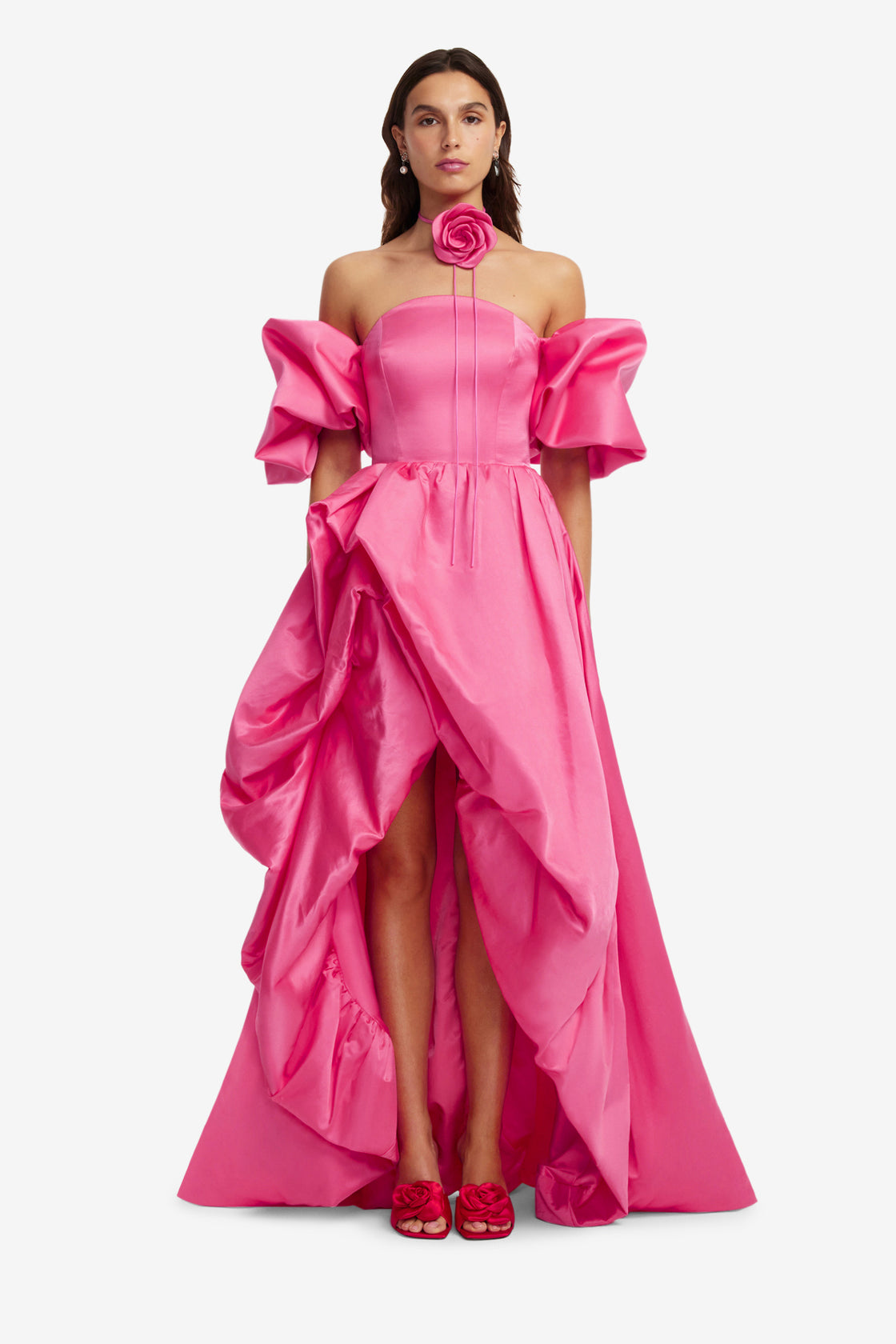 Exclusive LEO LIN Myriam Voluminous Gown - Fuchsia