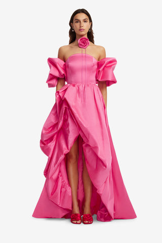 Exclusive LEO LIN Myriam Voluminous Gown - Fuchsia