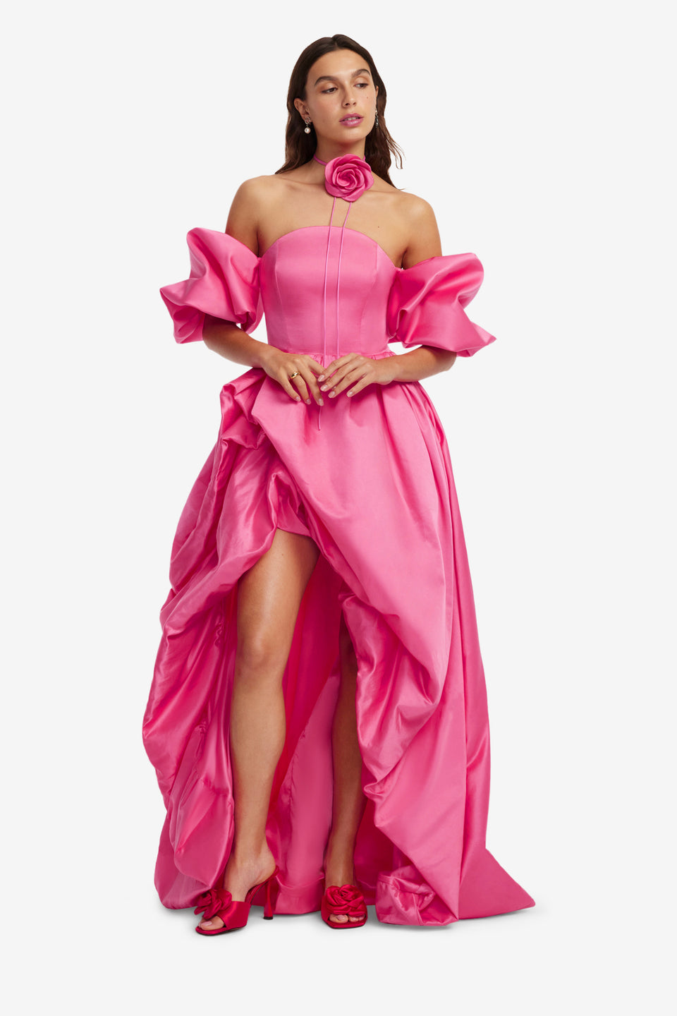 Exclusive LEO LIN Myriam Voluminous Gown - Fuchsia