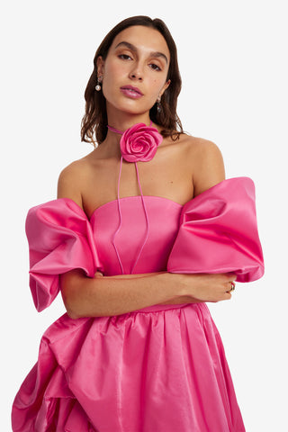 Exclusive LEO LIN Myriam Voluminous Gown - Fuchsia