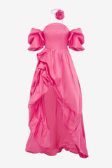 Myriam Voluminous Gown - Fuchsia Dress Maxi