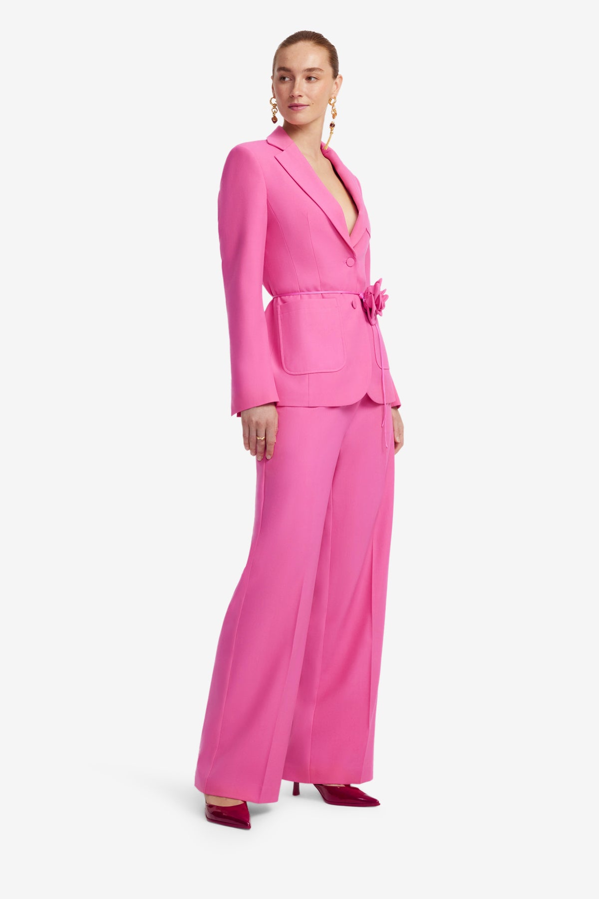 Vesper Fitted Blazer - Fuchsia – LEO LIN