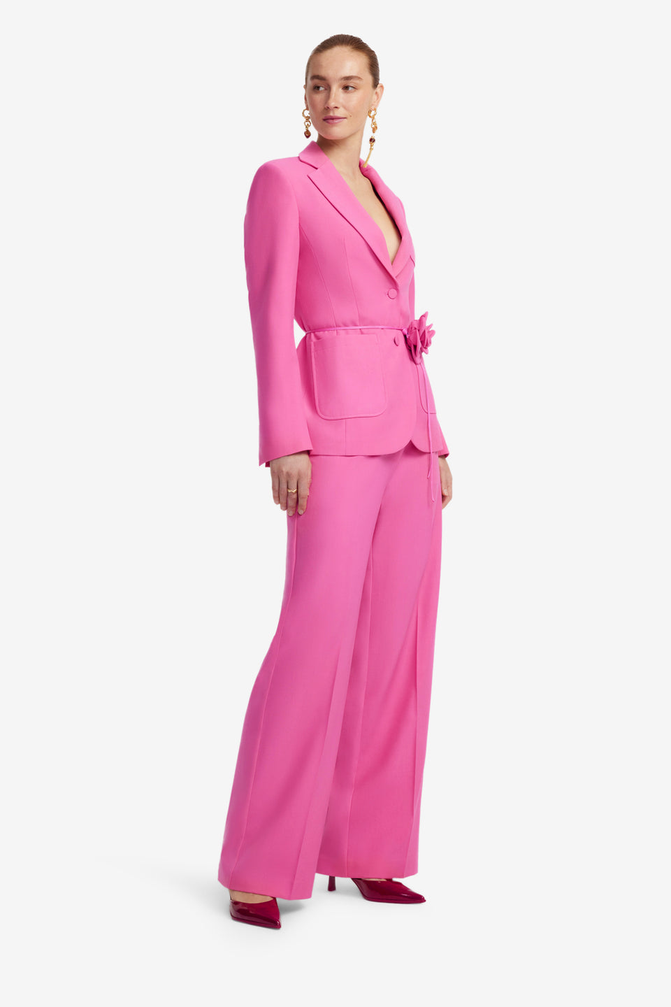 Exclusive LEO LIN Vesper Fitted Blazer - Fuchsia