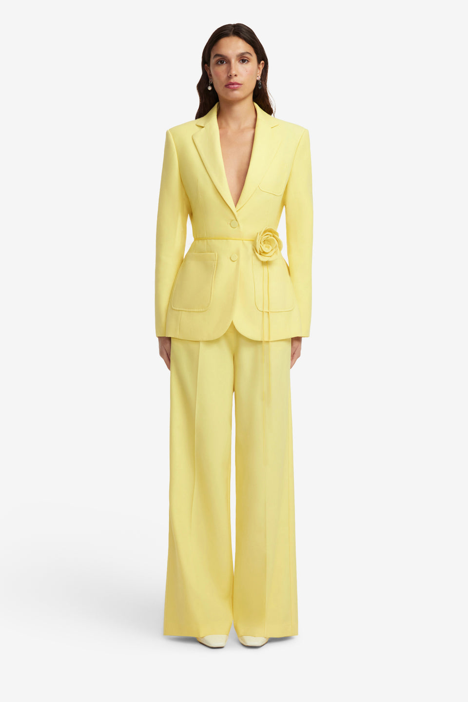 Exclusive LEO LIN Elisha Wide Leg Pants - Limoncello