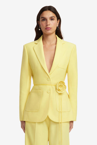 Exclusive LEO LIN Vesper Fitted Blazer - Limoncello