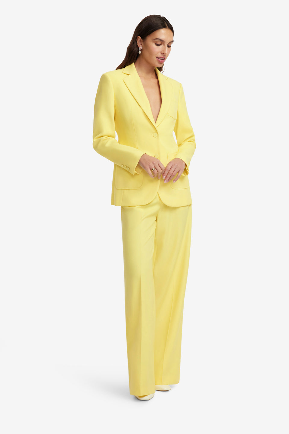 Exclusive LEO LIN Vesper Fitted Blazer - Limoncello