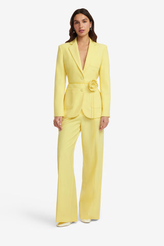 Exclusive LEO LIN Vesper Fitted Blazer - Limoncello