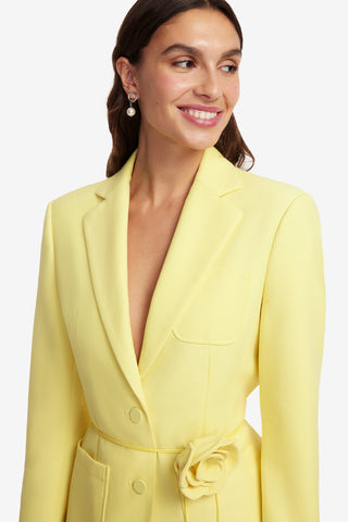 Exclusive LEO LIN Vesper Fitted Blazer - Limoncello
