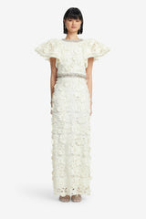 Kyra Embellished Lace Maxi Skirt - Snow Skirts