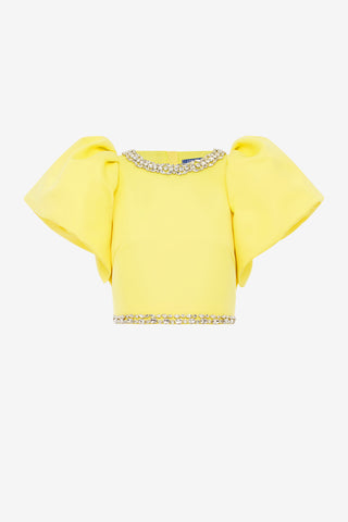 Exclusive LEO LIN Lucia Embellished Top - Sunshine