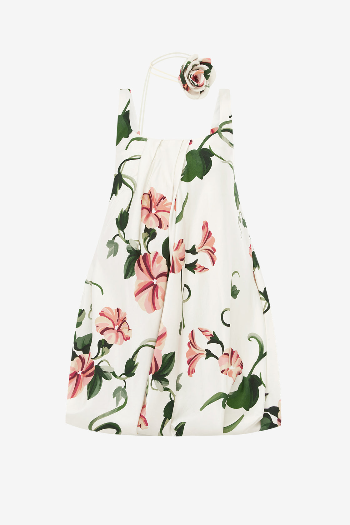 Exclusive LEO LIN Suki Puff Mini Dress - Vine Print in Snow