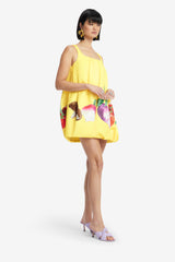 Suki Puff Mini Dress - Harvest Print Dress Mini